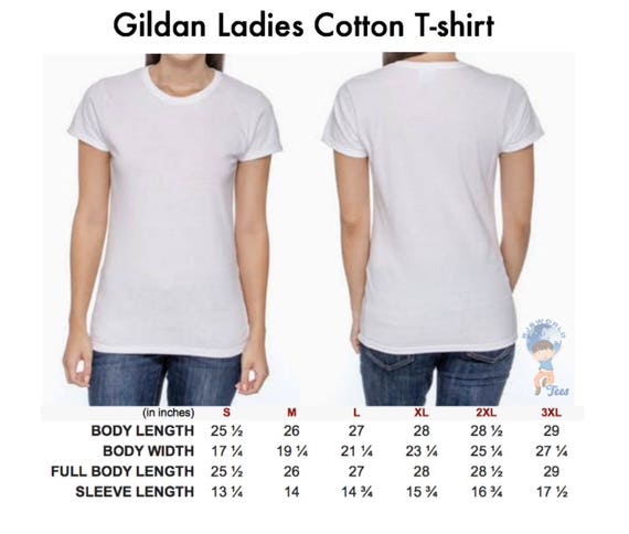 gildan size chart women's