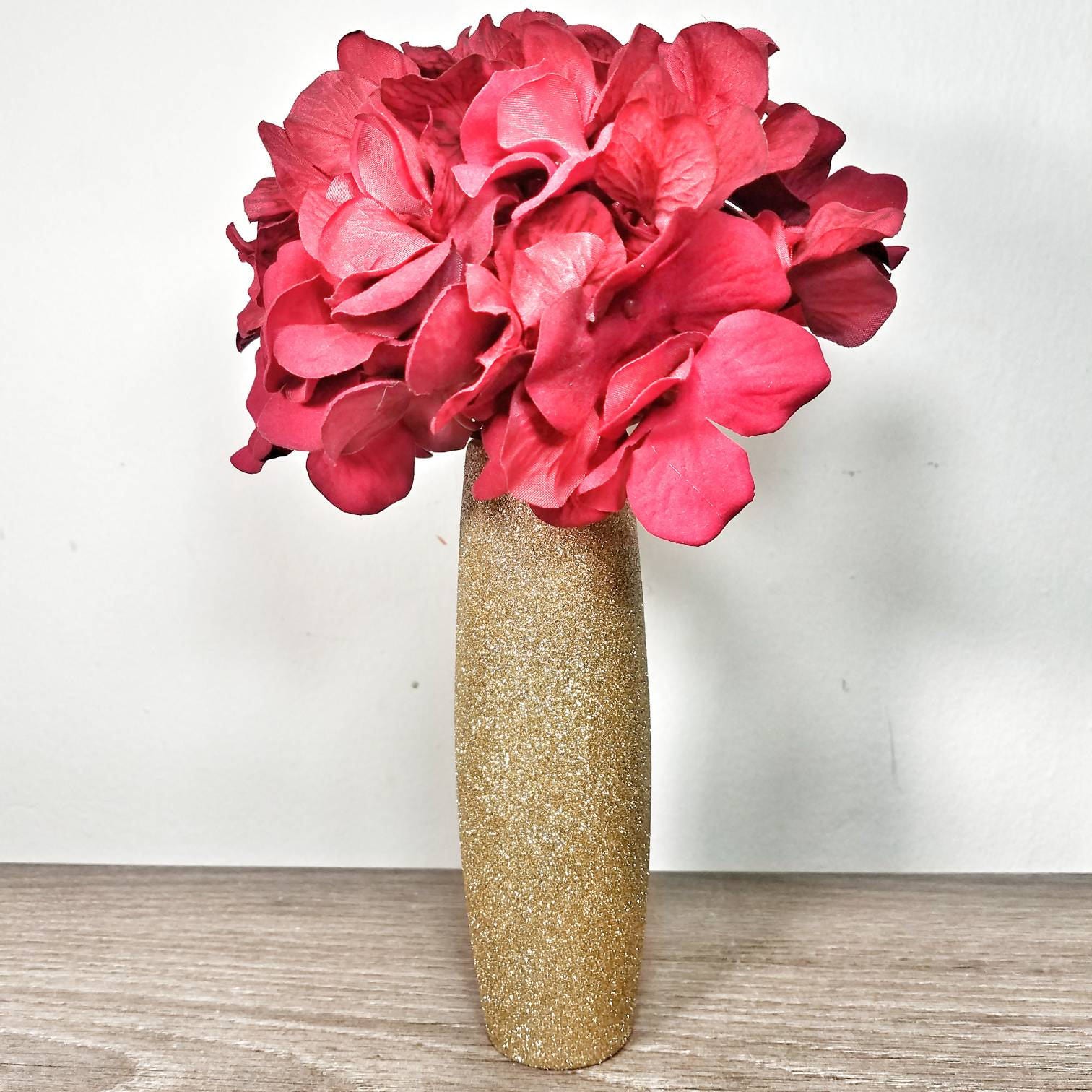 Gold glitter bud vase