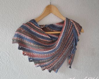 Pattern. Asymmetric Saw Shawl / Scarf / Shawlette