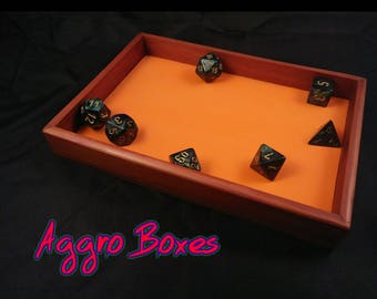 Aggro Boxes RPG 5x7 Dice Tray for Dungeons And Dragons and other Tabletop Dice Games or Jewelry Tray, Valet Tray.