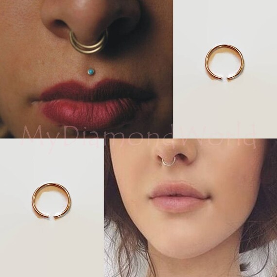 Eco Silver Very thin Nose ring 0.6mm/22 GAUGE Earring