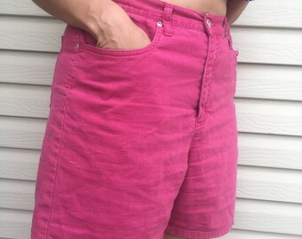 Vintage 90's Red Liz Claiborne size 10 linen shorts