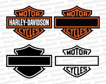 Motorcycle Logo SVG Files, Harley Davidson Motor Cycles Logo SVG File, Motorcycles Club Logo DXF File, MotorCycle Club Logo Instant Download
