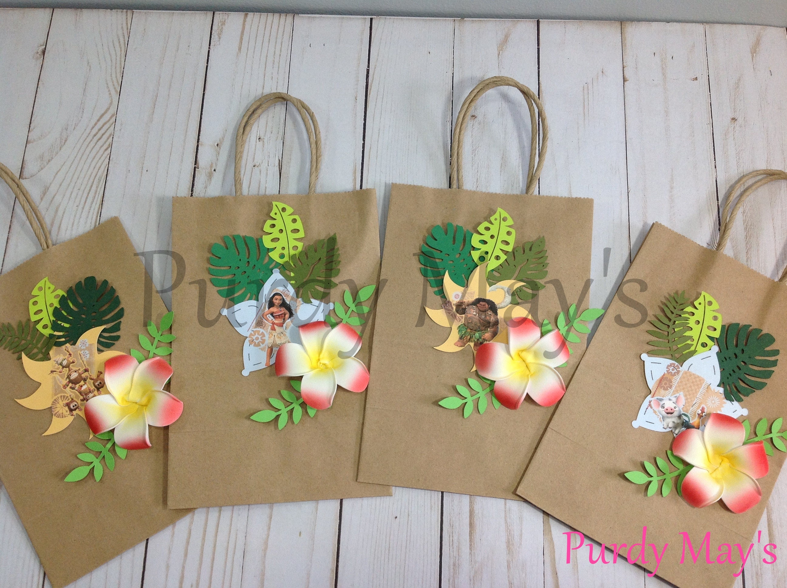 Moana Goodie Bags Moana Treat Bags Maui Goodie Bags Hei Hei