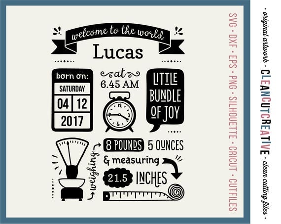 Free Free 265 Baby Birth Stats Svg Free SVG PNG EPS DXF File