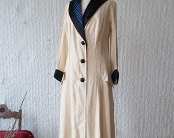 Cream Silk Victorian Overcoat