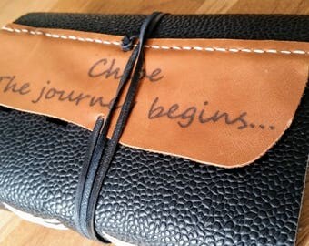 Personalised Leather journal,custom leather journal, Inscribed leather notebook,monogrammed leather journal, Add your own name or quote
