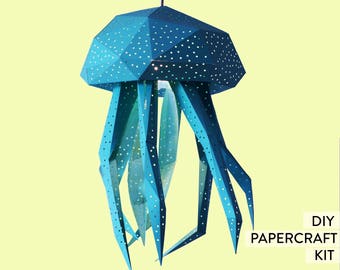 Papercraft Templates, Paper Lanterns, Origami Lamp, Paper Lamp Shade, Led Nightlight, Hanging Lampshades, DIY Lampshade