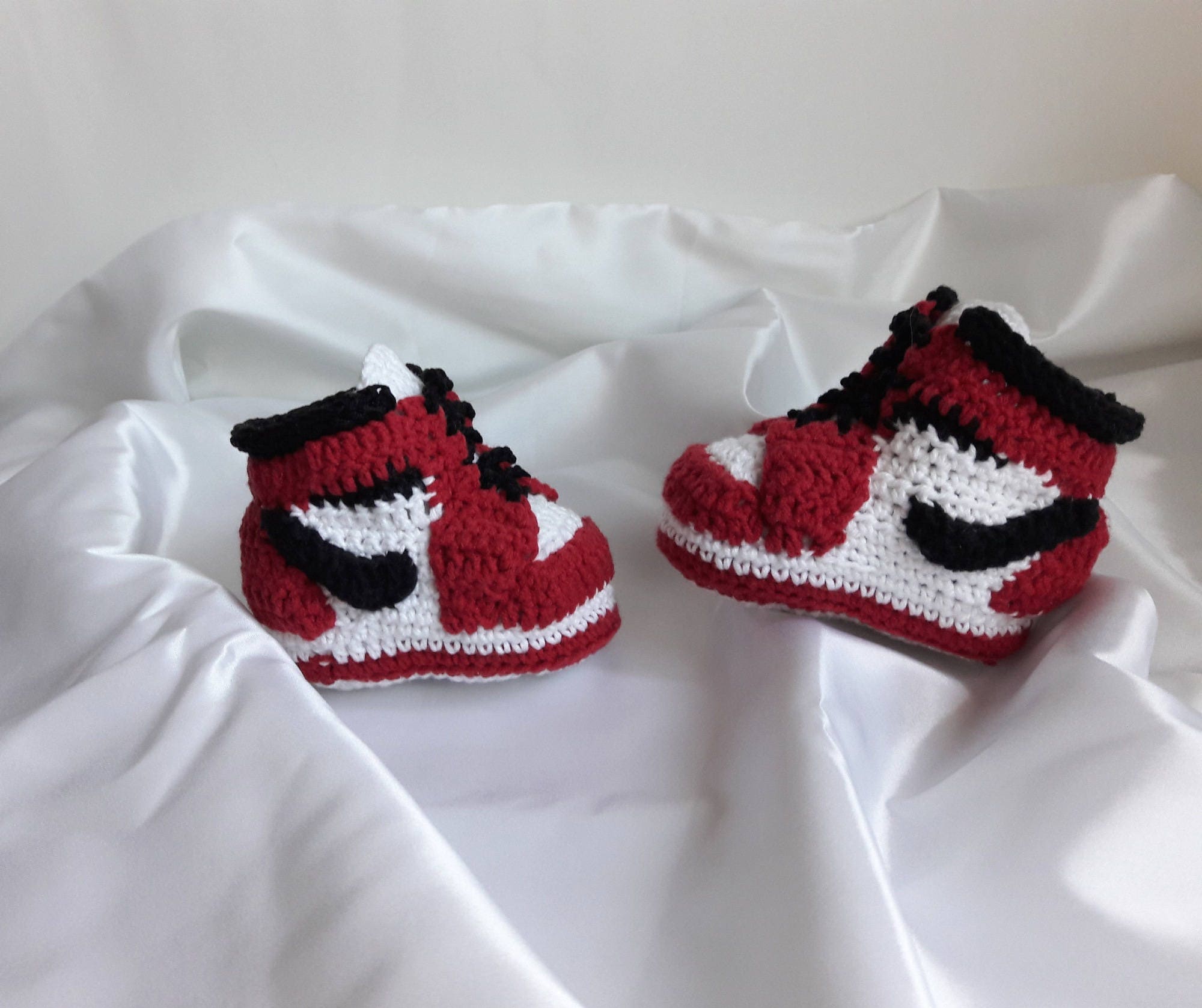Crochet baby Jordan sneakers Nike baby shoes Jordan shoes