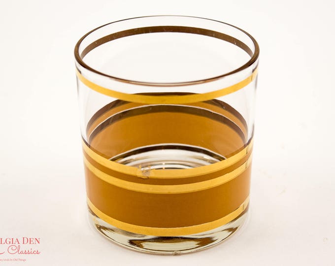MCM Lowball Glasses | Vintage Georges Briard Signed Glasses | Lowball Glass Set Of 6