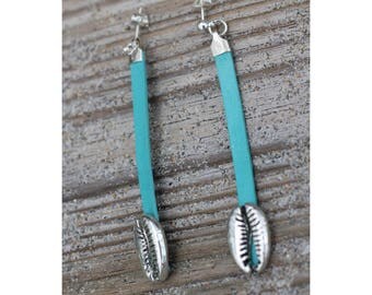 Silver Cowrie Shell Earrings