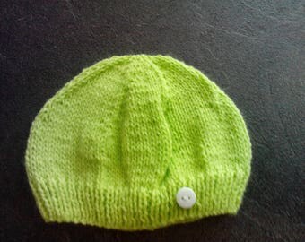 birth size pistachio green baby Hat