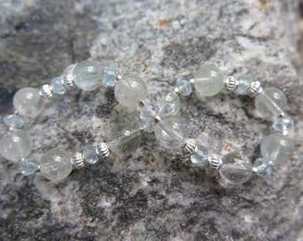 Blue Topaz with 925 Silver -wonderful iceblue Topaz-