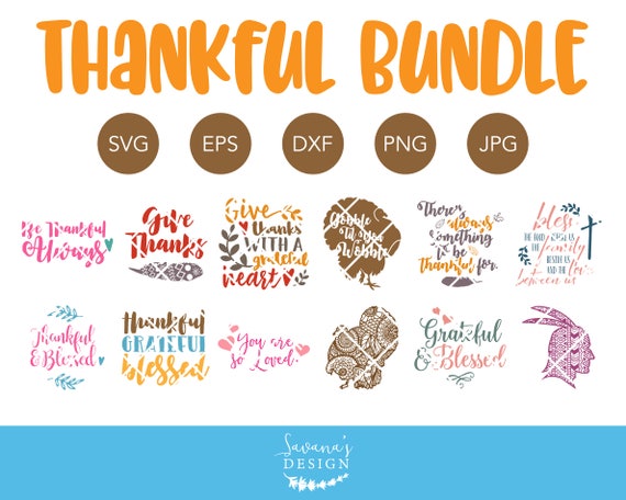 Download Thanksgiving SVG Bundle Thankful SVG SVG Files for Cricut