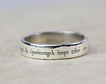 secret message elvish ring wedding band personalised lord of the rings personalized - Lord Of The Rings Wedding Rings secret message elvish ring wedding band personalised lord of the rings personalized - Lord Of The Rings Wedding Rings