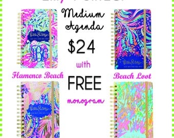 Lilly Pulitzer Agenda 2017-2018 Free Monogram included