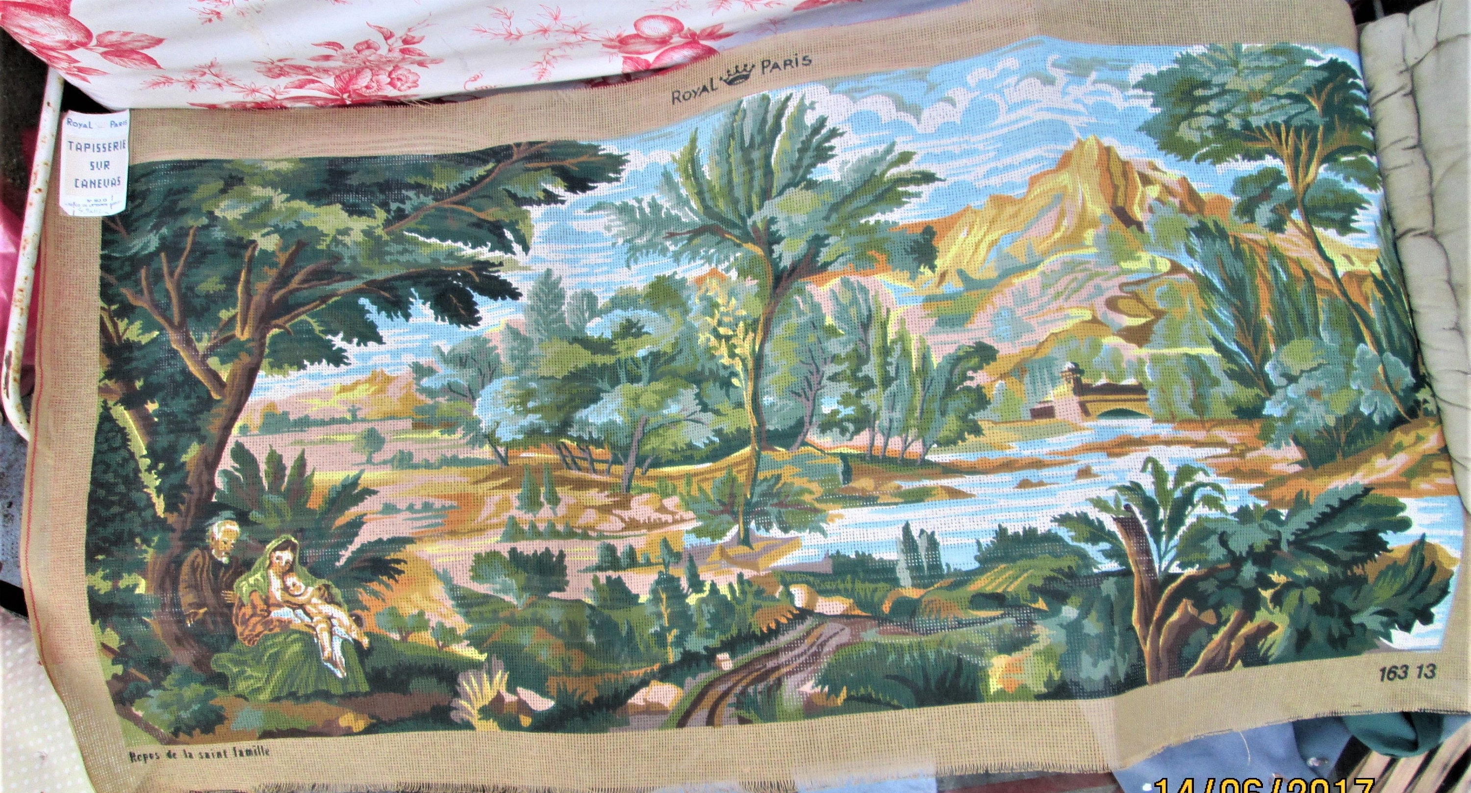 Vintage French Needlepoint Canvas new canvasses large