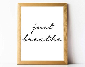 Just breathe art | Etsy