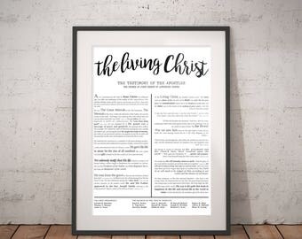 The Living Christ-Vertical// instant download// lds decor// mormon art// testimony// Christ decor// lds home// lds printable// 18x24