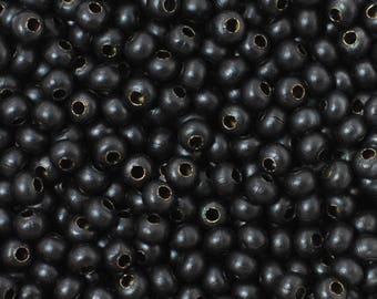 8/0 Japanese Seed Beads / Metal Seed Beads / Matte Black / 10 grams / Spacer Bead