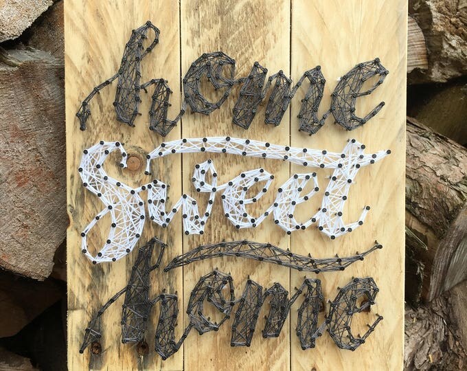 Made To Order, Home Sweet Home String Art, Handmade, Home Decor