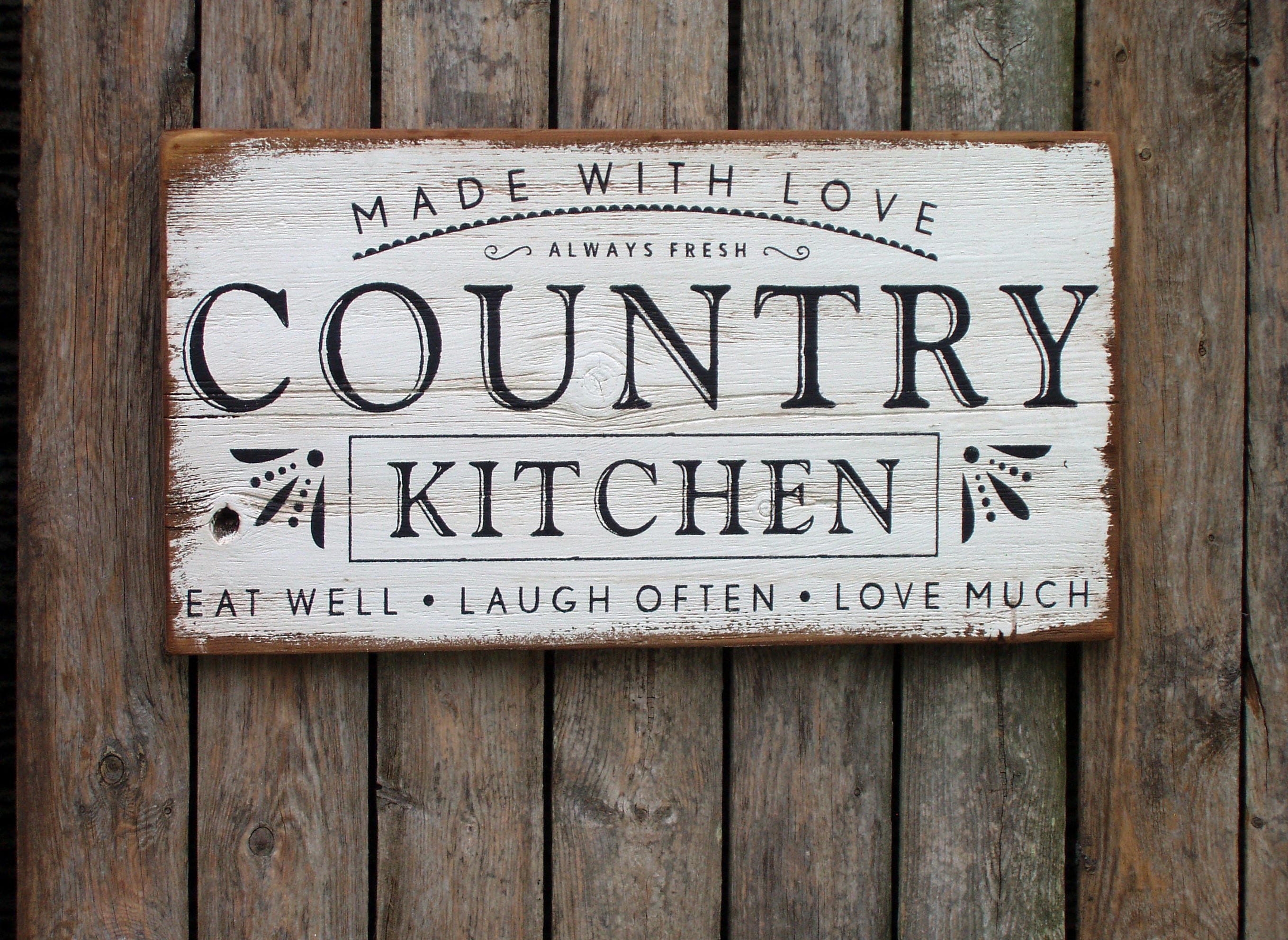 Made with love COUNTRY KITCHEN wood sign rustic farmhouse