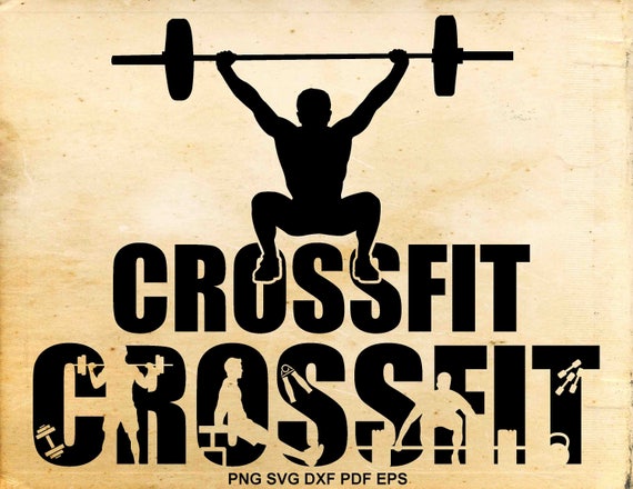 Crossfit svg files Crossfit clipart silhouette Weightlifting