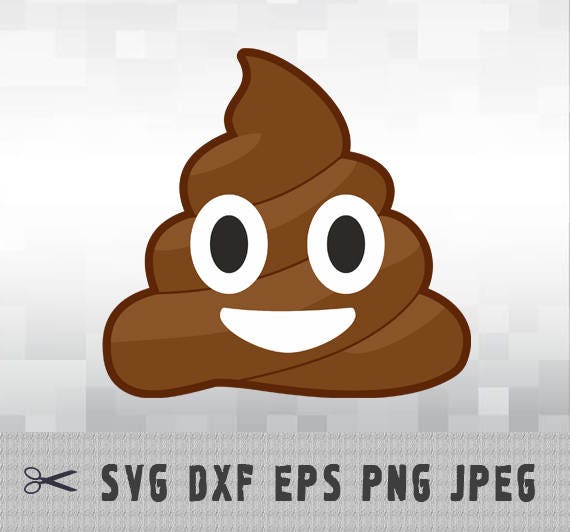 Download Poop Emoji Smiley Face SVG PNG DXF Vector Cut File Silhouette