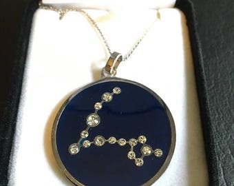 Zodiac Charm For Bracelets - 925 Sterling Silver Aquarius Constellation Charm, Fits Pandora & More
