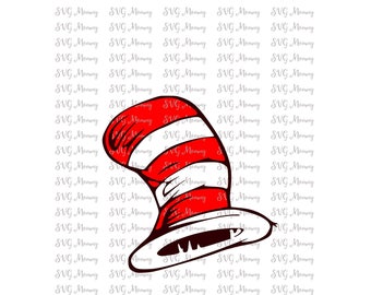 The Cat In the hat, Hat, Cut File/DXF Cut Files, SVG Cut File, Cricut File, Silhouette SVG