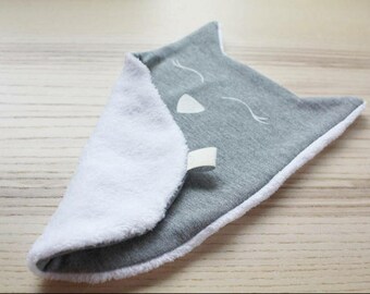 Doudou Cat/blanket/Cat cuddle blanket/Lovey Blankie/Baby blanket/Snuggle blanket/Baby security blanket