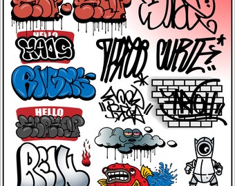 Graffiti stencil | Etsy