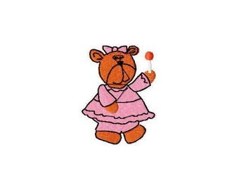 Mini Teddy Bear Machine Embroidery Design-INSTANT DOWNLOAD