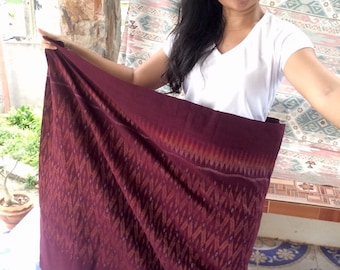 Old thai silk handmade purple fabric