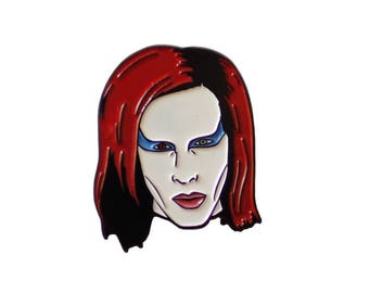 Marilyn Manson Collaboration Enamel Pin with @windowblues | Marilyn Manson collectible flair for your hat, lapel, jacket