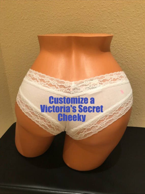 Customize a Victoria's Secret White Cheeky * FAST SHIPPING *