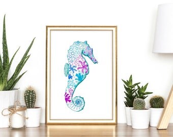 Seahorse Wall Art seahorse wall art | etsy Seahorse Wall Art seahorse wall art | etsy