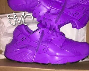 Custom Nike Air Huarache Nike Shoes Authentic Originals Sprayed Sneakers Painted Shoe Women's Customized Sneakers
