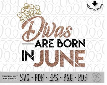 Download June birthday svg | Etsy
