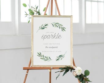 Sparkler Send Off Sign Template, Printable Sparkler Send Off Sign, Editable Wedding Sign, Reception Signs, Wedding Printables - KPC02_311