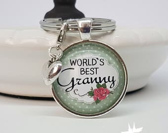 Key chain best Granny, gift for Grandma, grandmother present, key ring, Taschenahänger