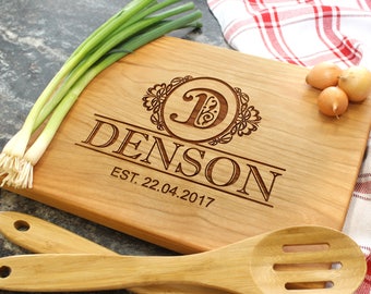 Personalized Cutting Board - Engraved Cutting Board, Custom Cutting Board, Housewarming Gift, Wedding Gift, Engagement, Anniversary (029)