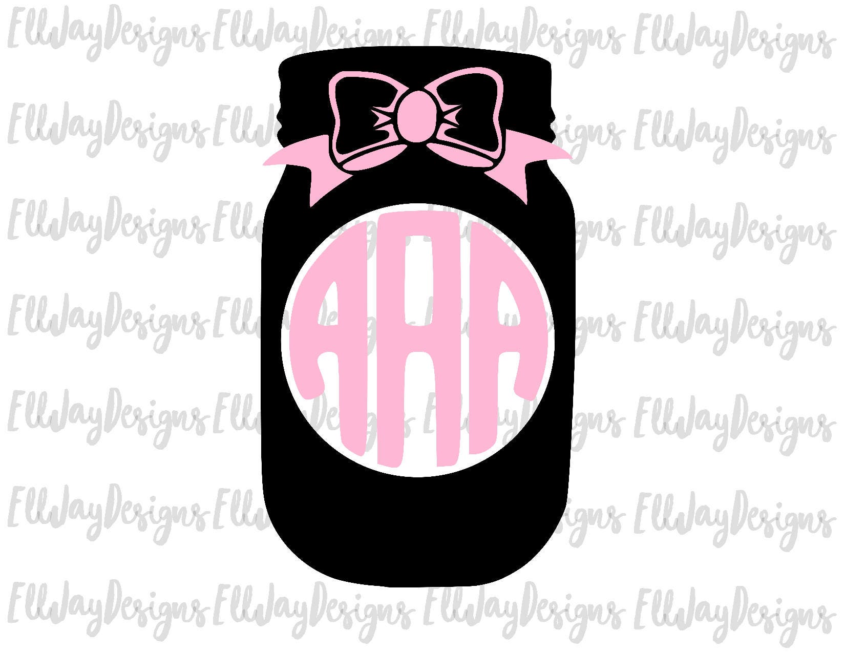 Mason Jar Bow mason jar svg bow svg mason jar with bow svg