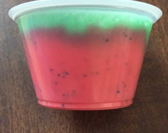 watermelon scented fluffy slime! stress // Anxiety //ASMR // birthday
