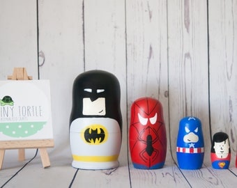 superhero nesting dolls