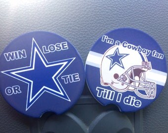 Dallas Cowboys car coaster / coasters // personalize the look of your car cowboys fans!