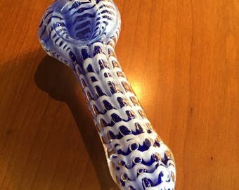 5" Blue Cute Glass Spoon, Girly Pipe, Durable Glass Pipe