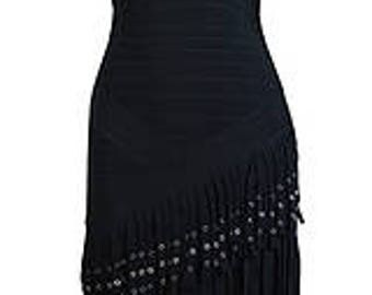 Black Bodycon Fringe Dress