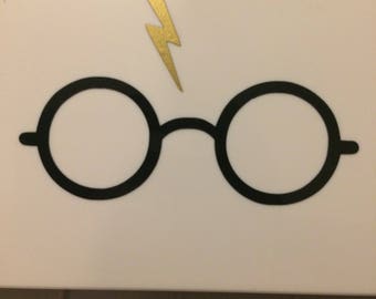 Harry Potter decal / Harry Potter glasses decal / Multi color decal