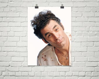 Kramer Poster - Seinfeld Poster- 90's Tv Poster - Larry David - Jerry Seinfeld - Premium Semi-Gloss Photo Paper Poster